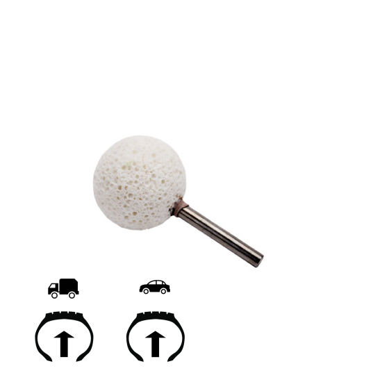 Σφαιρική πέτρα ασβεστόλιθου με άξονα